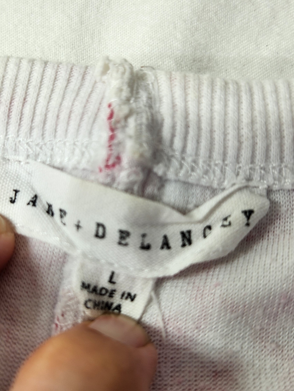 Jane + Delancey Women’s L Floral Sweatshirt Top Pink White Short Sleeve Dolman L - Picture 10 of 12